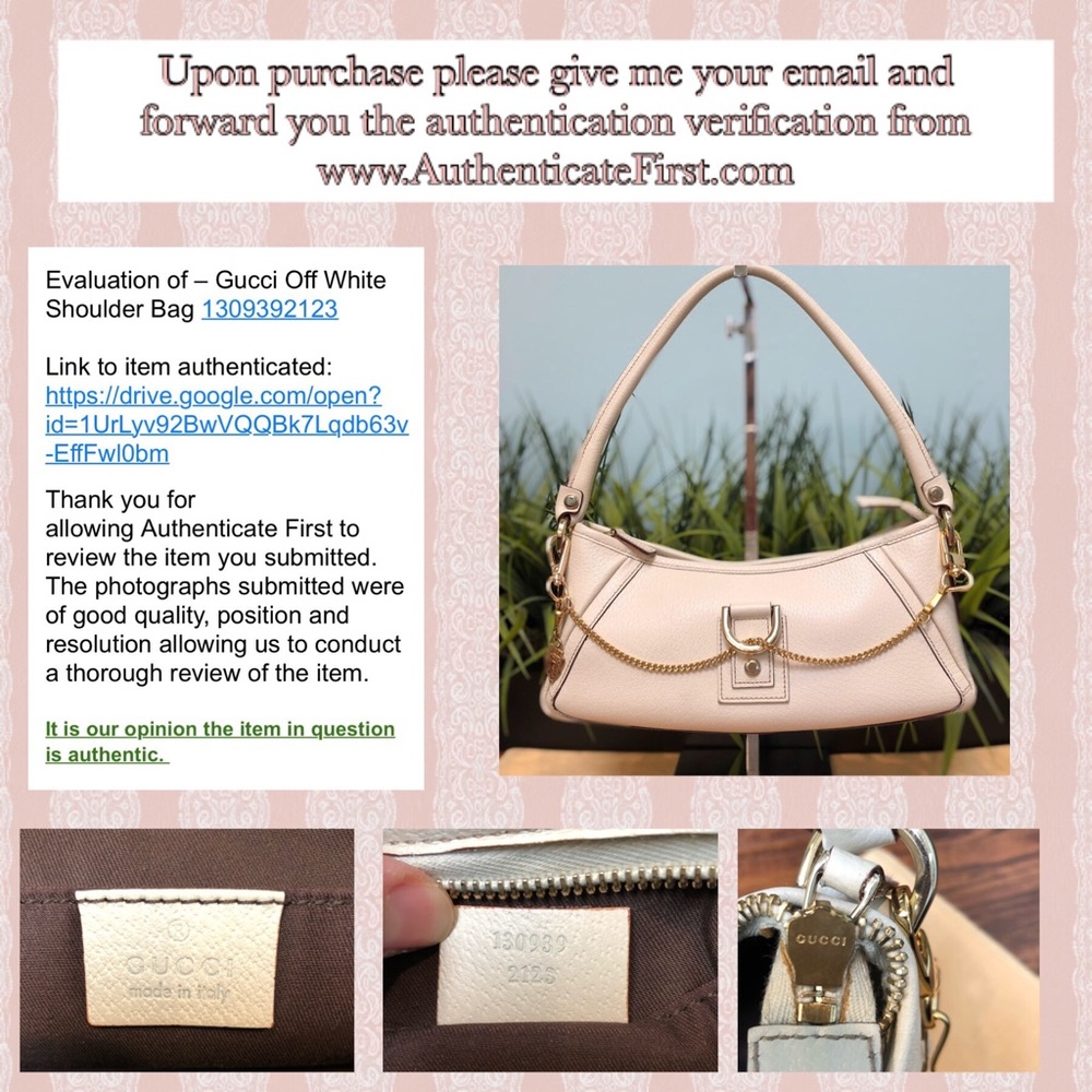 Authenticated Gucci Cream Shoulder Bag 1309892123 - Picture 2 of 8